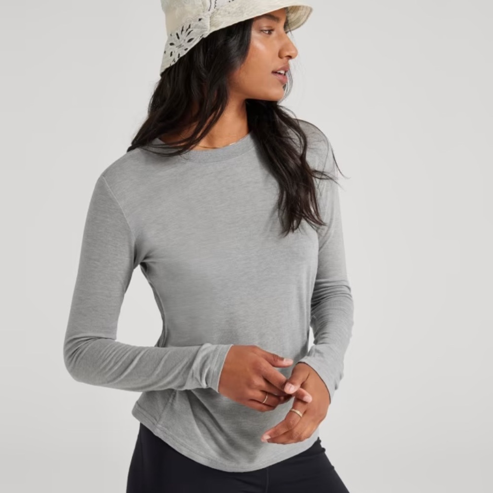 All Birds Sea Long Sleeve Tee in Medium Grey